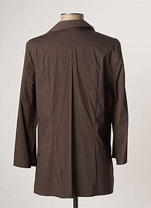 Chemisier coupe droite manches 3/4 marron LAUREN VIDAL femme
