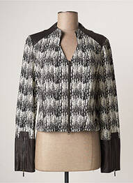 Veste casual poches noir LAUREN VIDAL femme