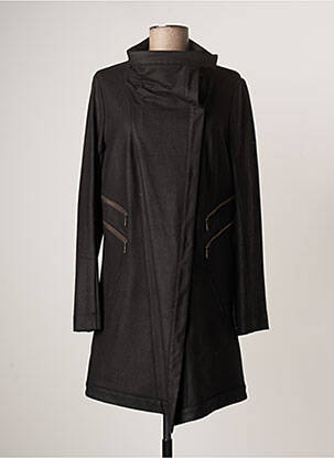 Manteau long noir LAUREN VIDAL pour femme