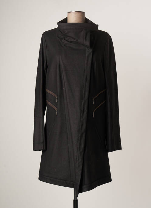Manteau long noir LAUREN VIDAL pour femme