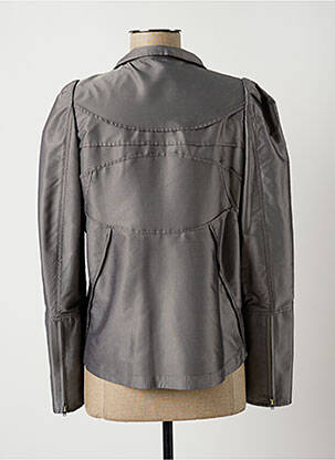 Veste casual col rond gris LAUREN VIDAL femme