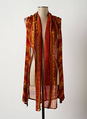 Veste casual coupe droite orange LAUREN VIDAL femme