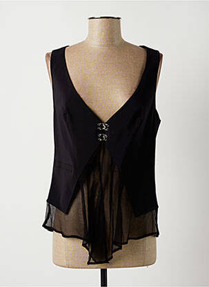 Veste casual coupe cintrée noir LAUREN VIDAL femme