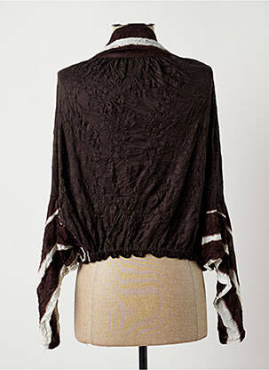 Veste casual fermeture boutonnée sur le devant marron LAUREN VIDAL femme