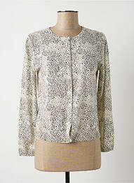 Gilet manches longues stretch gris LAUREN VIDAL femme