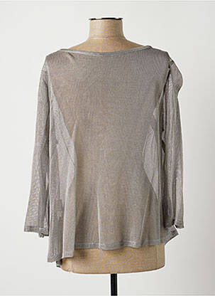 Gilet manches longues manches 3/4 gris LAUREN VIDAL femme
