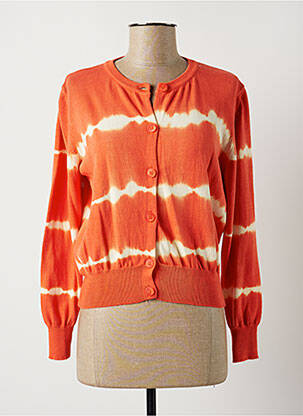 Gilet manches longues stretch orange LAUREN VIDAL femme