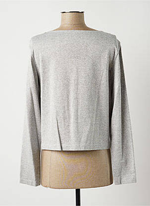 Gilet manches longues stretch gris LAUREN VIDAL femme