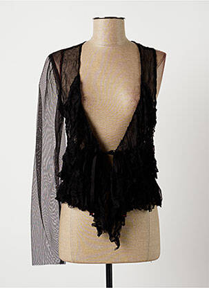 Veste casual manches longues noir LAUREN VIDAL femme