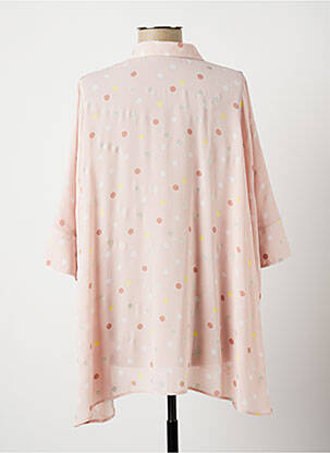 Tunique manches longues col chemisier rose LAUREN VIDAL femme