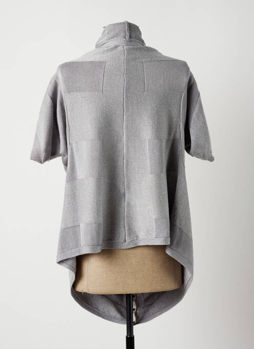 Gilet manches courtes gris LAUREN VIDAL femme