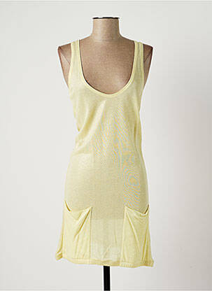 Robe mi-longue sans manche sans manche jaune LAUREN VIDAL femme