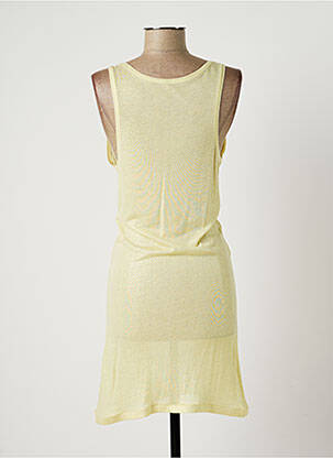Robe mi-longue sans manche sans manche jaune LAUREN VIDAL femme