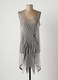 Tunique sans manche col v gris LAUREN VIDAL femme