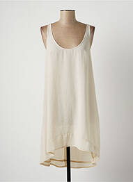Robe courte sans manche sans manche beige LAUREN VIDAL femme