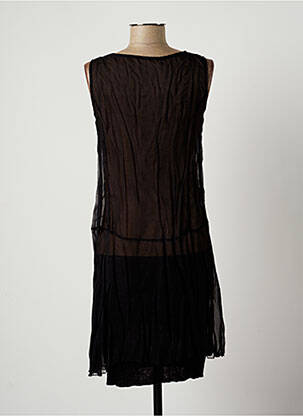 Robe mi-longue sans manche sans manche noir LAUREN VIDAL femme