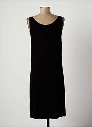 Robe mi-longue sans manche sans manche noir LAUREN VIDAL femme