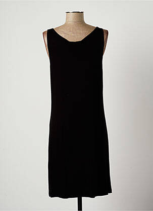 Robe mi-longue sans manche sans manche noir LAUREN VIDAL femme