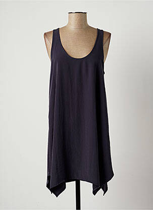 Robe courte manches courtes manches courtes gris LAUREN VIDAL femme
