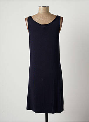 Robe mi-longue sans manche sans manche bleu LAUREN VIDAL femme