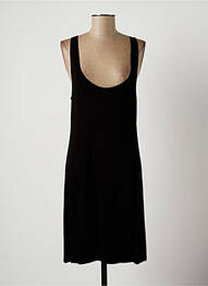 Robe mi-longue sans manche sans manche noir LAUREN VIDAL femme