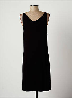 Robe mi-longue sans manche sans manche noir LAUREN VIDAL femme