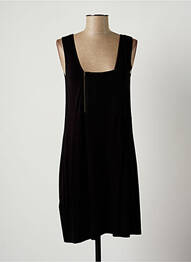 Robe mi-longue sans manche sans manche noir LAUREN VIDAL femme