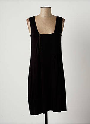 Robe mi-longue sans manche sans manche noir LAUREN VIDAL femme