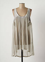 Tunique sans manche coupe fluide gris LAUREN VIDAL femme
