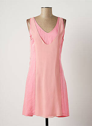 Robe mi-longue sans manche sans manche rose LAUREN VIDAL femme
