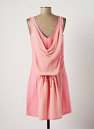 Robe mi-longue sans manche sans manche rose LAUREN VIDAL femme