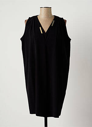 Robe courte sans manche sans manche noir LAUREN VIDAL femme
