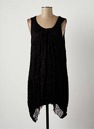 Robe mi-longue sans manche sans manche noir LAUREN VIDAL femme