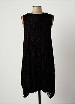 Robe mi-longue sans manche sans manche noir LAUREN VIDAL femme