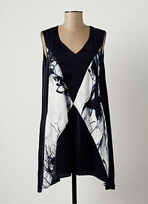 Robe courte sans manche sans manche bleu LAUREN VIDAL femme