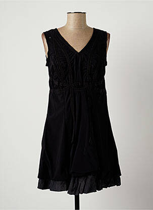 Robe courte sans manche sans manche noir LAUREN VIDAL femme