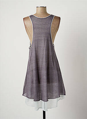 Robe mi-longue sans manche sans manche gris LAUREN VIDAL femme