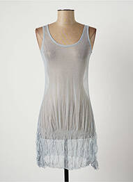 Top stretch sans manche bleu LAUREN VIDAL femme
