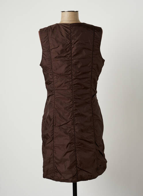 Robe courte marron LAUREN VIDAL pour femme