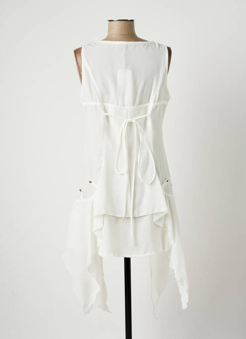 Robe mi-longue blanc LAUREN VIDAL pour femme