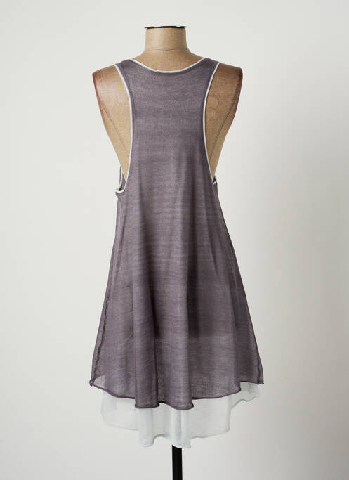 Robe mi-longue gris LAUREN VIDAL pour femme