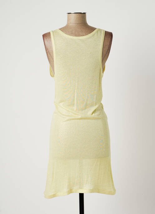 Robe mi-longue jaune LAUREN VIDAL pour femme