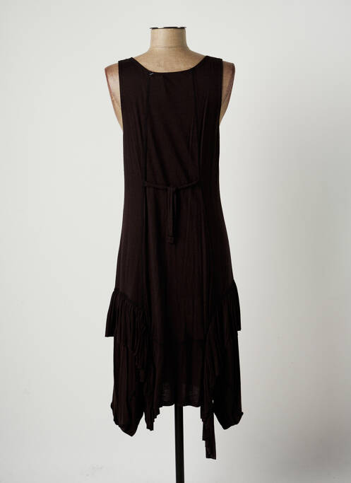 Robe mi-longue noir LAUREN VIDAL pour femme