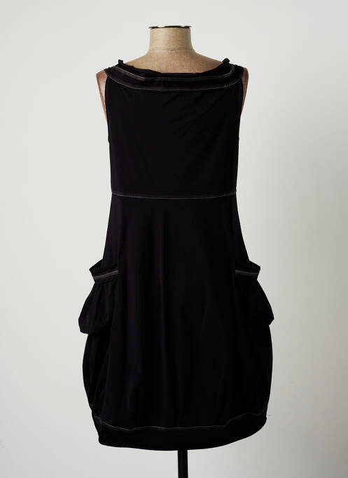 Robe mi-longue noir LAUREN VIDAL pour femme