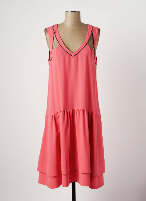 Robe mi-longue rose LAUREN VIDAL pour femme