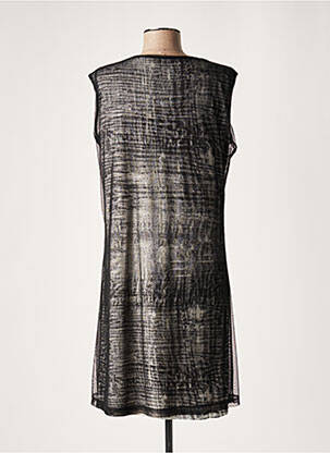 Robe mi-longue sans manche sans manche noir LAUREN VIDAL femme