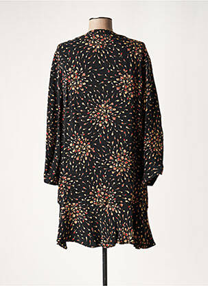 Robe courte manches longues manches longues noir LAUREN VIDAL femme