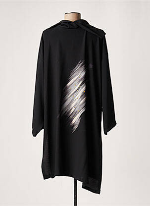 Robe courte coupe fluide manches 3/4 noir LAUREN VIDAL femme