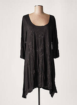Robe courte manches 3/4 manches 3/4 noir LAUREN VIDAL femme