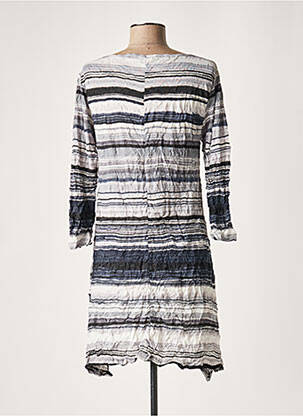 Robe courte manches 3/4 manches 3/4 gris LAUREN VIDAL femme